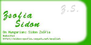 zsofia sidon business card